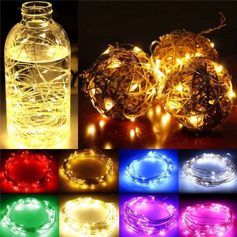 OKAL RED EAST LED-Lichterkette mit Herz-Motiven in Warmweiß, USB-Betrieb, Kupferdraht für Garten und Weihnachtsdekoration - Bild 4