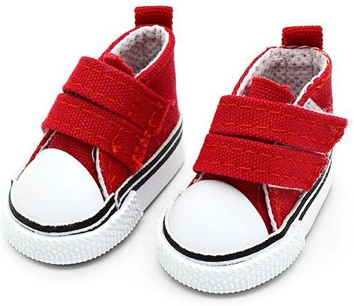 Toys-Glory Fourall Puppenschuhe aus Segeltuch, 1 Paar, rot - Bild 1