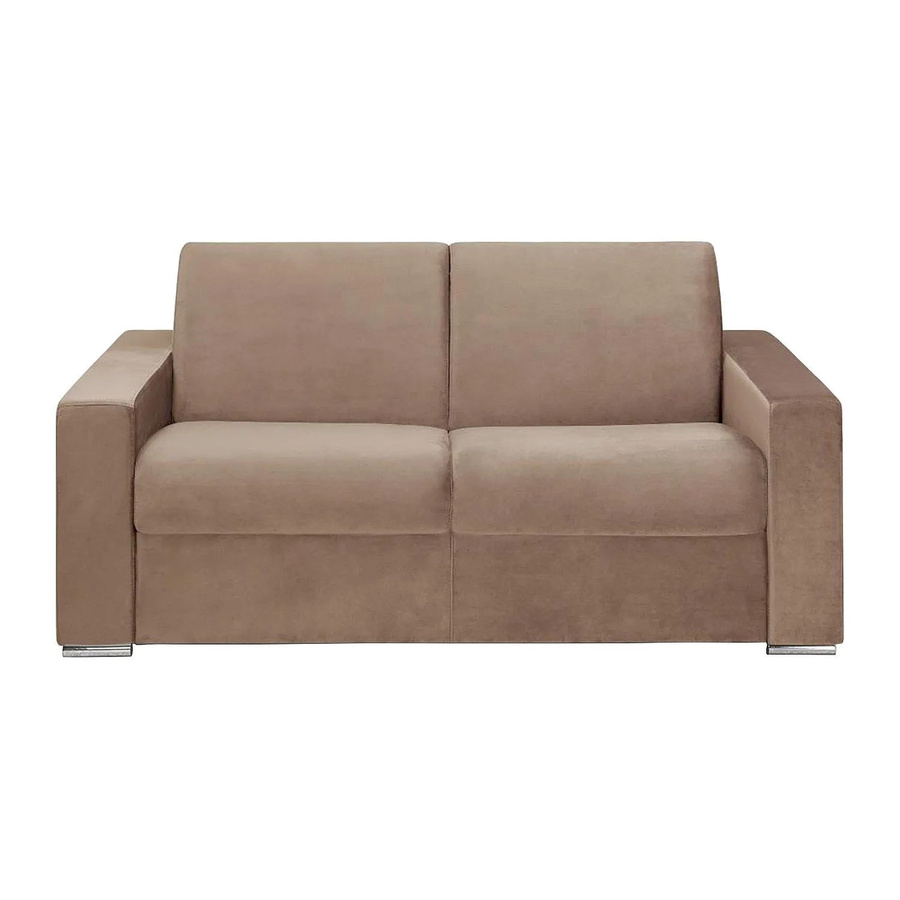 Vente-unique Schlafsofa Calito in Beige mit Samtbezug, Breite: 174 cm - Bild 2