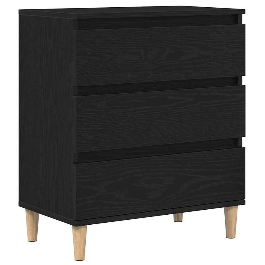 vidaXL Sideboard Schwarze Eiche, minimalistisches Design, B/T/H: 60 x 35 x 70 cm - Bild 1