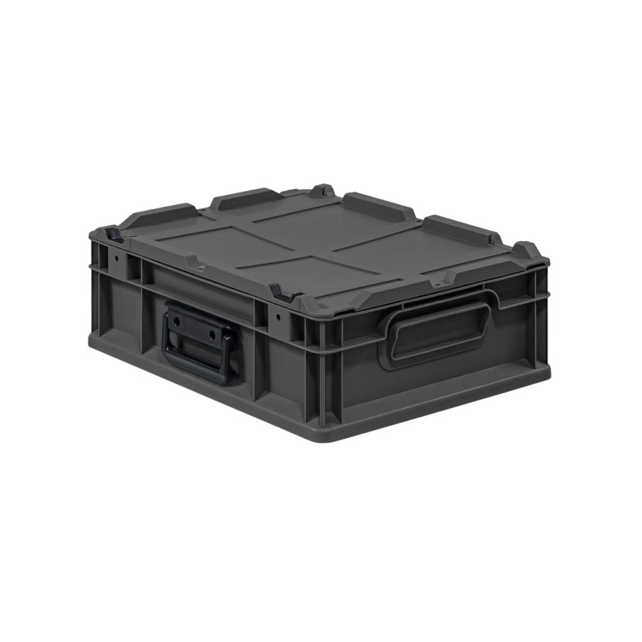 PROREGAL Eurobox Nextgen Transportbox Schwarz, H x B x T: 13,5 x 30 x 40 cm, 11 Liter - Bild 2