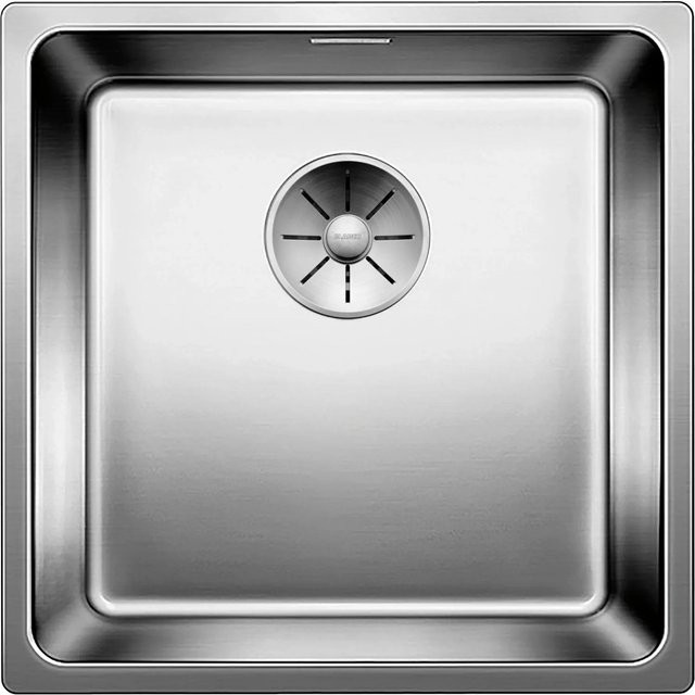 Blanco Einbauspüle Andano 400-IF Edelstahl Seidenglanz Silber B: 44,0 cm, T: 44,0 cm, H: 19,0 cm mit Siebkorbüberlaufventil - Bild 1