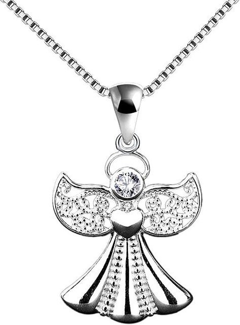 POMOiii Engelsflügel Anhänger, 925 Silber, Zirkonia, Weiß, Damen - Bild 1