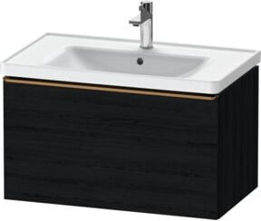 Duravit Waschtischunterschrank D-Neo, Schwarz, wandhängend, B: 78,4 cm, T: 45,2 cm, H: 44,0 cm - Bild 1