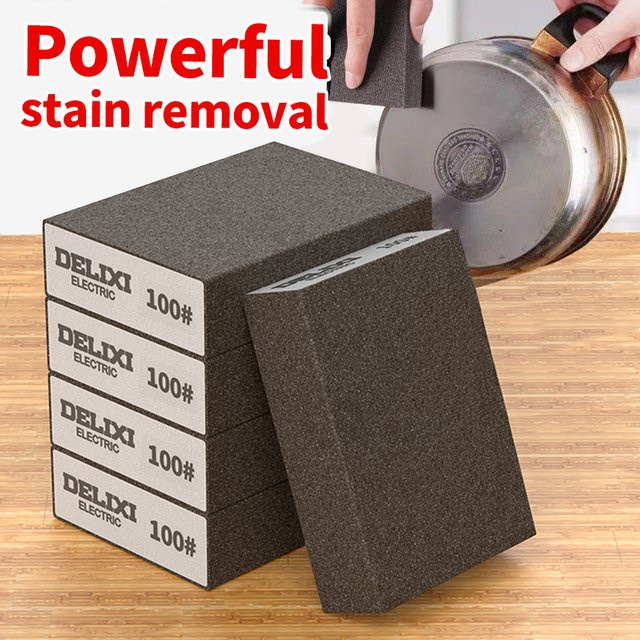 6-teiliges Set Deli Schleifpads und Schleifblöcke mit Körnungen 36-600 für Metall und Holz in Grau - Bild 1