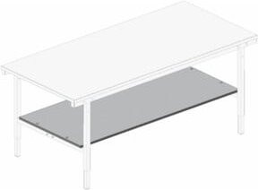 Rocholz Zwischenboden SYSTEM BASIC aus Spanplatte in Weiß, B/T/H: 152,5 x 65,0 x 1,9 cm - Bild 1