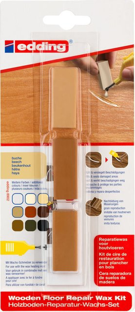 edding Holzboden-Reparaturwachs Set 8902 Farbe Buche Braun 3 Stück - Bild 1