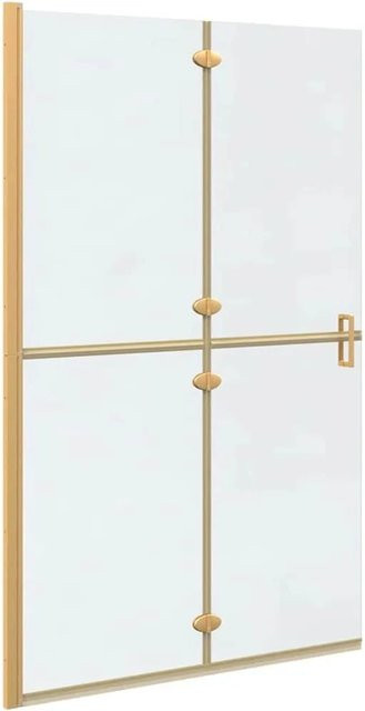 vidaXL Walk-In Duschwand aus Glas in Gold, rechteckig, B/T/H: 120 x 6,5 x 190 cm - Bild 1