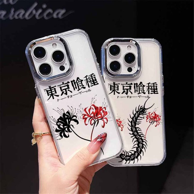 Transparente Tokyo Ghoul Anime Handyhülle für Apple iPhone 17 AIR 16E 15 14 13 12 11 Pro Max Plus - Bild 1