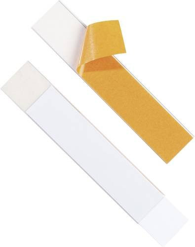Durable Beschriftungsschild Labelfix für Briefkörbe, Schubladenboxen und Stehsammler, 5er Pack, transparent und weiß - Bild 1