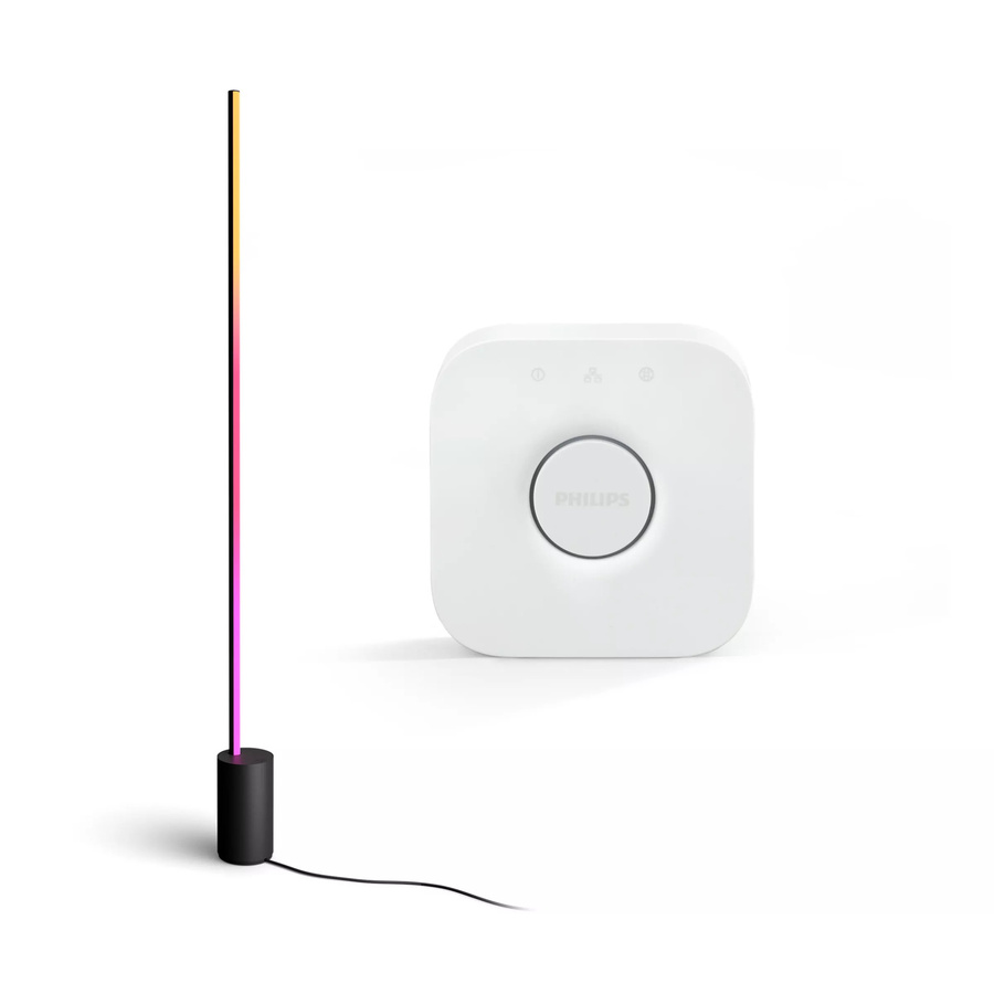 Philips Hue Gradient Signe Stehleuchte Schwarz mit Bridge und Fernbedienung, Mehrfarbig (RGBIC) - Bild 1