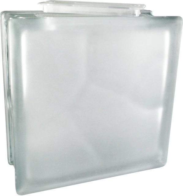 Fuchs Design Glasbaustein Dekoglasstein Wolke Weiß Transparent B/T/H: 19,8 x 19,8 x 8 cm - Bild 1
