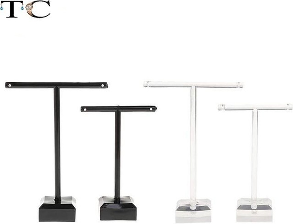 TREACHI Schmuck Display Rack T-Form Set, 2 Stück, Farbe: Clear