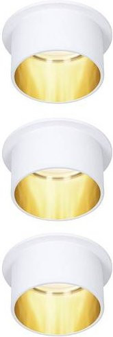 Paulmann LED-Einbauleuchte 93381 mit integriertem warmweißem Licht, Weiß (matt) und Gold - Bild 1