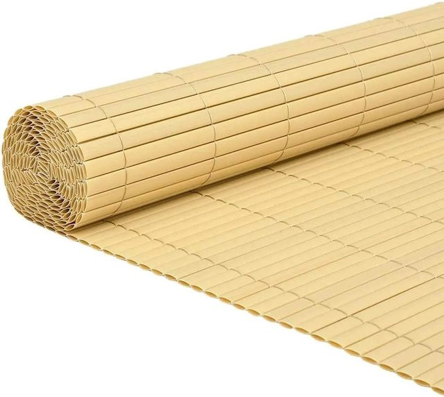 vidaXL Gartenzaun doppelseitig aus PVC in Gelb, H: 180 cm, B: 500 cm - Bild 1
