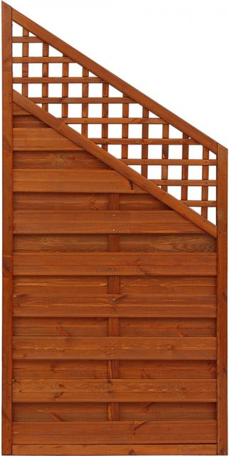 Sichtschutzzaun Element Andrewex aus Kiefernholz in Teak Bordeaux, B/H: 120 x 90 cm - Bild 1