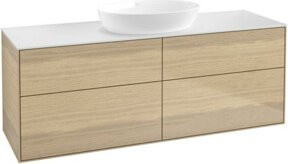 V&B Waschtischunterschrank Finion in Oak Veneer, Farbe Braun, Breite: 160 cm, Tiefe: 50,1 cm - Bild 1