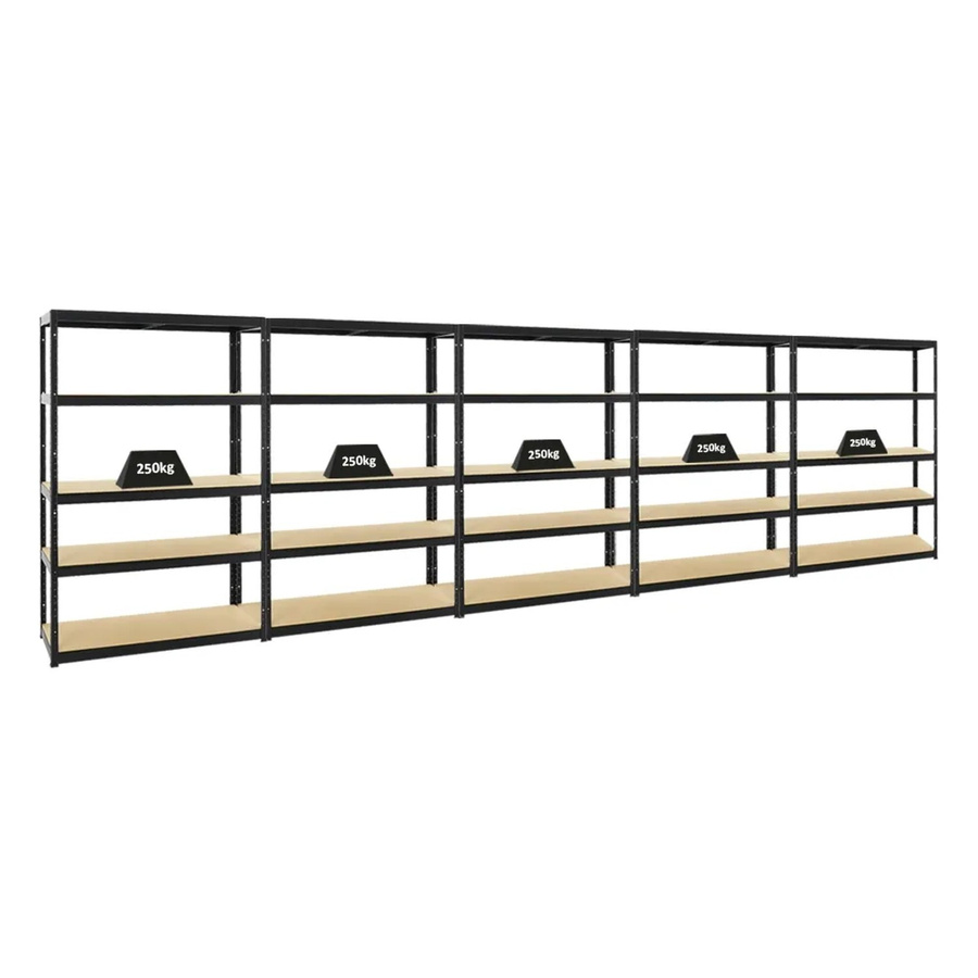 PROREGAL Schwerlastregal Big Elephant S Set aus 5 Regalen, Schwarz, H x B x T: 180 x 120 x 45 cm - Bild 2