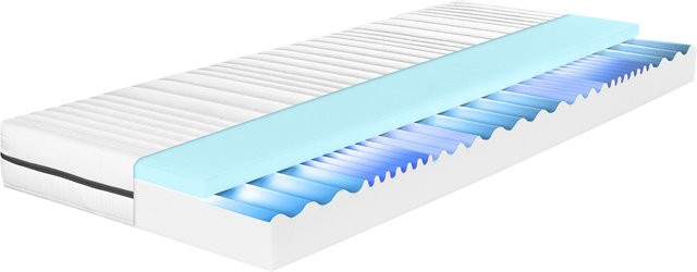 LIVARNO HOME Komfortschaummatratze Waves mit Wellenschnitt, H3, Farbe: Weiß, B: 90 cm, L: 200 cm - Bild 1