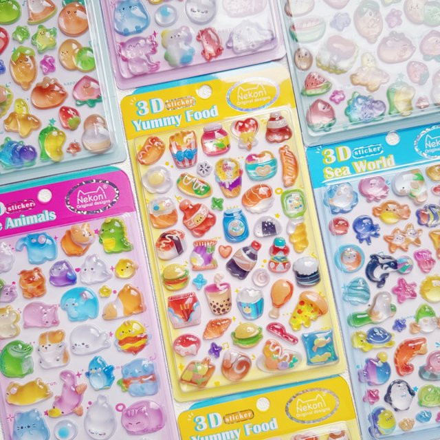 NEKONI Kreative 3D Relief Aufkleber mit Früchte-Motiv in Multicolour für Scrapbooking und DIY Tagebuch - Bild 1