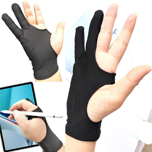 Anti-Fouling Malhandschuh für Tablet und iPad in Schwarz zur Vermeidung von Berührungsspuren beim Zeichnen - Bild 1