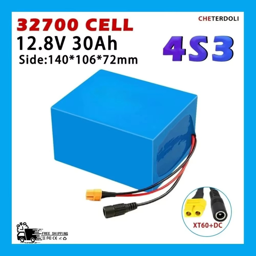 Aleaivy LiFePO4 4S Akku 12,8 V 30 Ah mit symmetrischem BMS in Blau für Elektroboote und unterbrechungsfreie Stromversorgungen - Bild 3