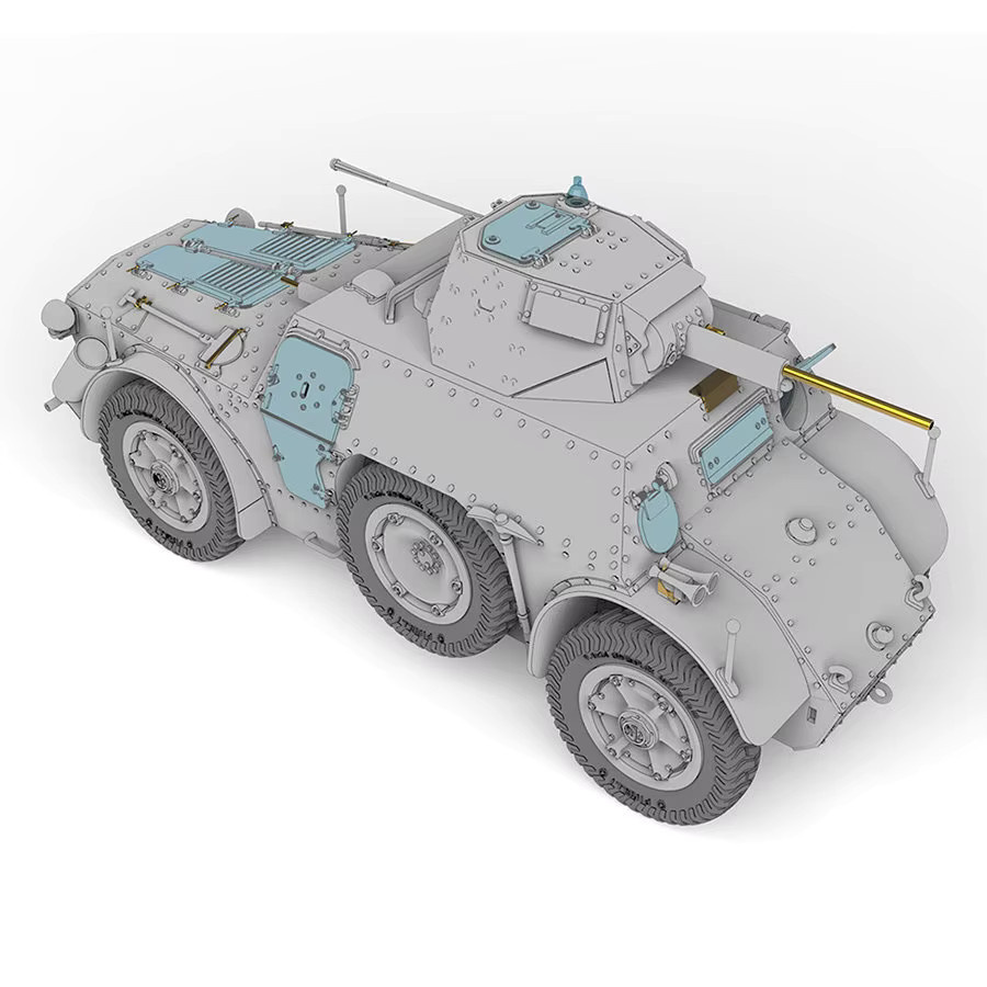 Lanmo Autoblinda italienisches Panzerfahrzeug, Modellbausatz, Kunststoff, 1:35 - Bild 4