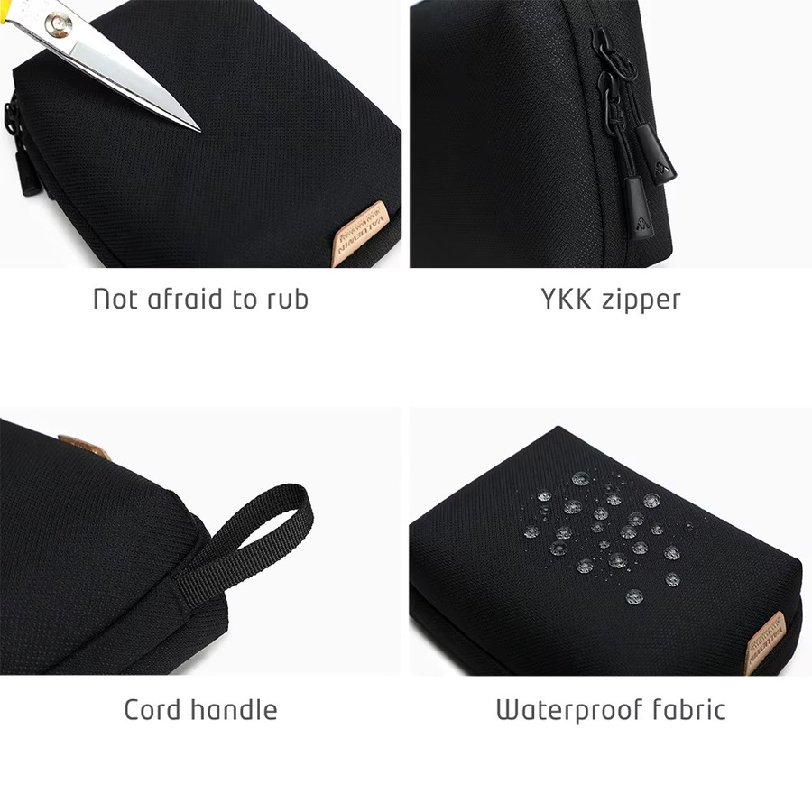 ValueWin Tragbare Hartschale Elektronik Organizer Tasche in Schwarz für Powerbank und Zubehör - Bild 3