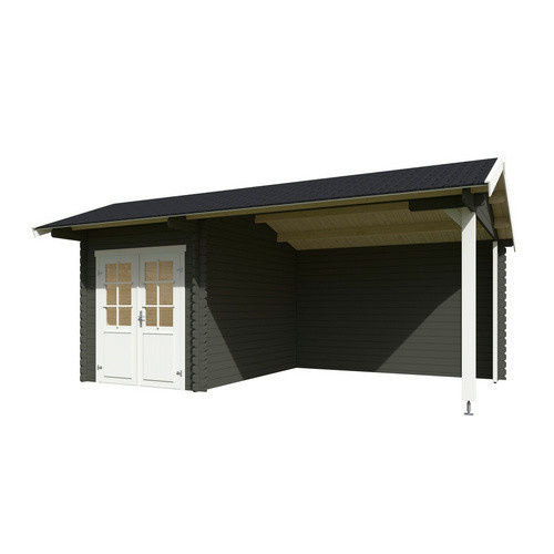 Gartenhaus Lasita Kenzo in Grüngrau, B/H/T: 580 x 273,6 x 389,3 cm - Bild 2
