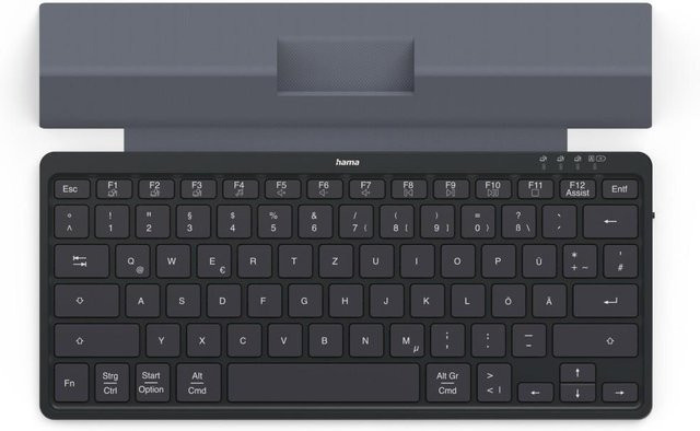 Hama Travel 600 Multi-Device-Tastatur mit Hülle, Bluetooth, Schwarz, QWERTZ DE Layout - Bild 1