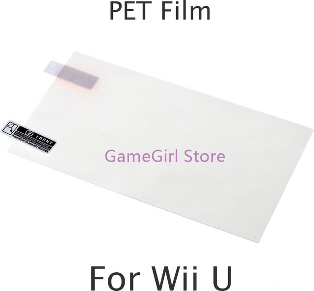 2 Stück Nintendo Wii U Gamepad Displayschutzfolie HD Clear PET-Schutzfolie transparent - Bild 1