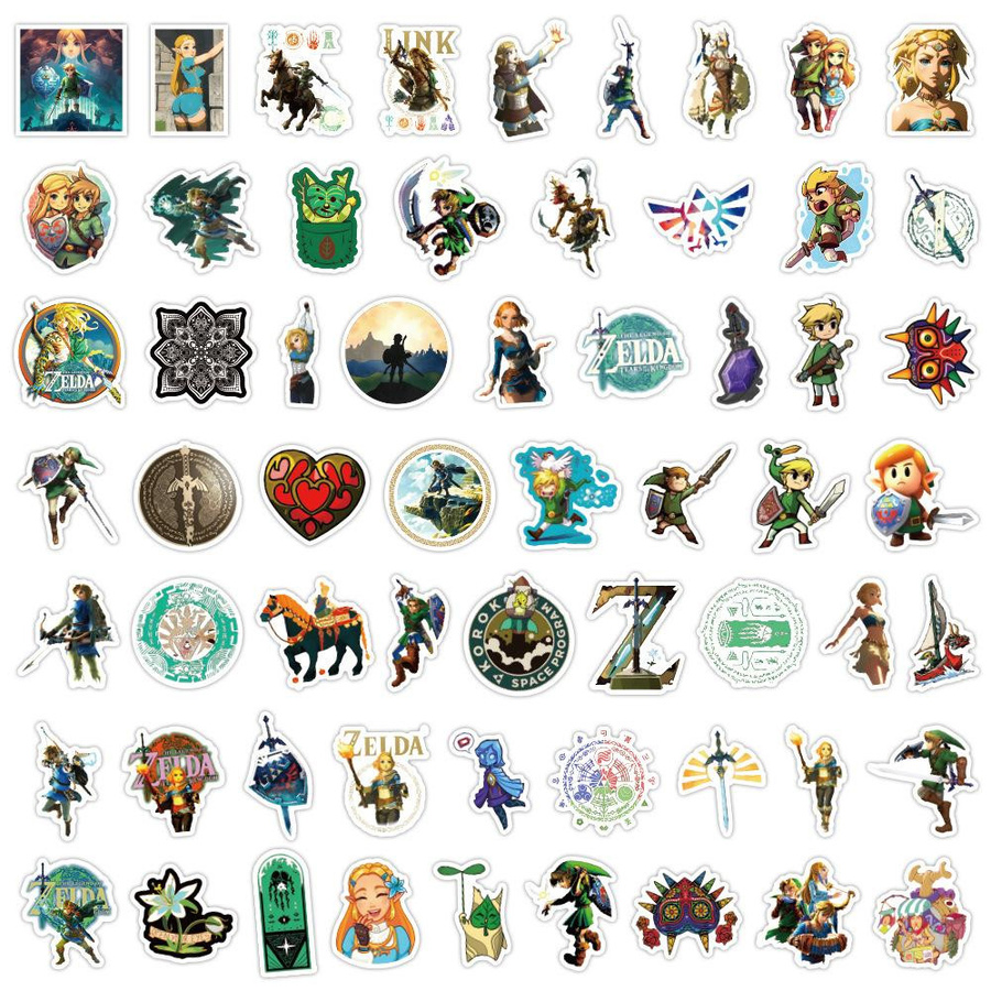 120 Zelda Kingdom Tears of the Kingdom Graffiti Aufkleber wasserfest für Notizbuch Koffer und Gitarre, Mehrfarbig - Bild 2