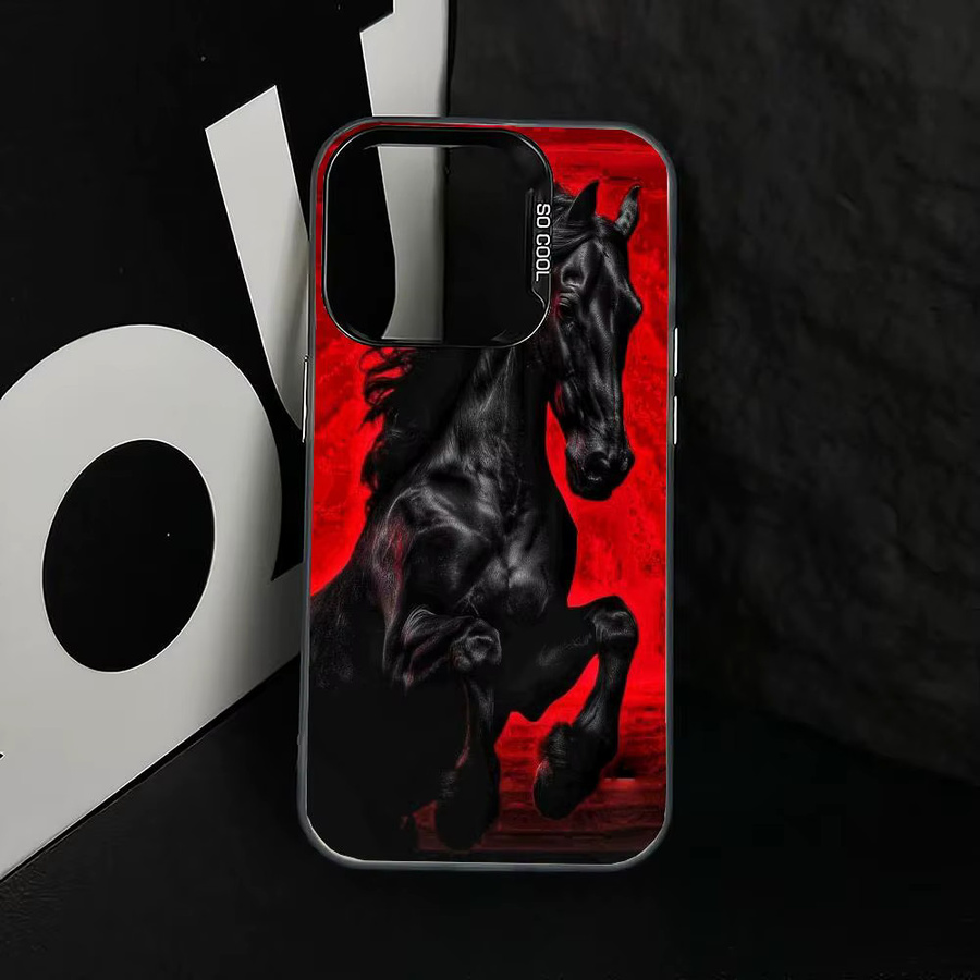 Mairuige Handyhülle mit Pferdemuster in Pink für iPhone 17 16 15 14 13 12 11 Pro Max Plus sturzsicher und stoßfest - Bild 2