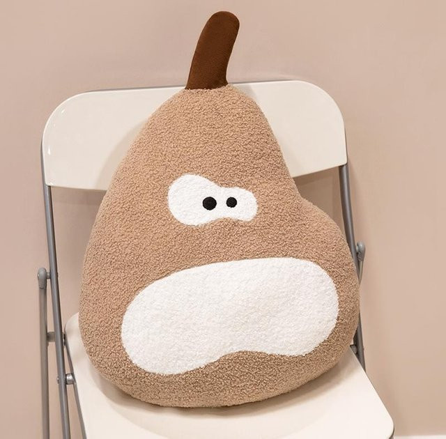 BC Pet Supplies Cartoon Birne Plüschkissen Kuscheltier in Braun, B/H: 50 x 40 cm - Bild 1