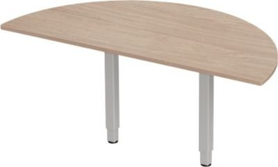 Schäfer Shop Select Ansatztisch PLANOVA ERGOSTYLE in Form eines halben Kreises, Eiche-Dekor und weißalu - Bild 1