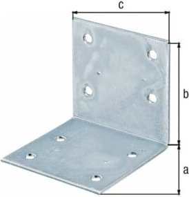 GAH Alberts Breitwinkel aus Stahl, gelb sendzimirverzinkt, B/H/T: 60 x 60 x 60 mm, Dicke: 2 mm - Bild 1
