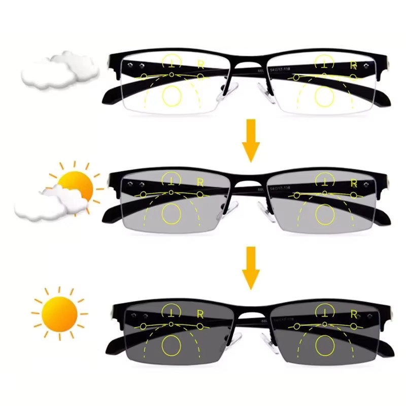 SZTZX Lesebrille, TR90, Vollrand, rechteckig, schwarz, Männer - Bild 3