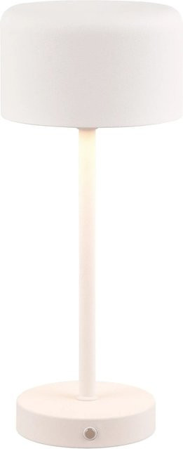 Reality LED Tischleuchte Jeff Weiß Matt mit Touch-Funktion und Dimmer, H x B x T: 30 x 12,6 x 12,6 cm - Bild 1