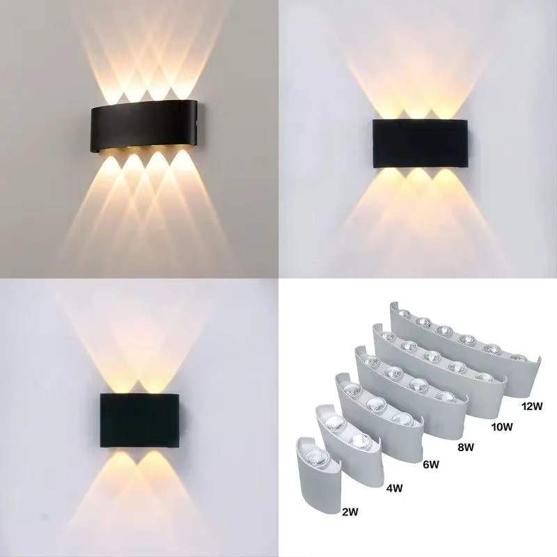 LANGYUE LED Wandlampe IP65 Wasserdicht Modern Up-Down Beleuchtung für Garten, Schlafzimmer und Treppen in Weiß - Bild 4
