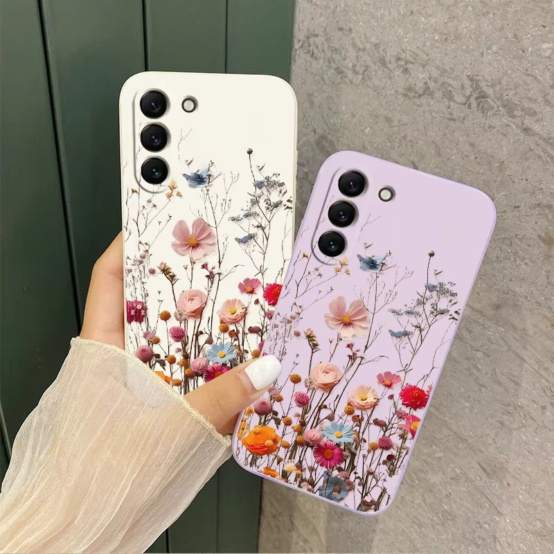 Silikon Handyhülle mit Rosenmuster für Samsung Galaxy S20 FE, S21, S21 FE, S22, S22 Ultra, S23, S23 Plus, S23 FE, S23 Ultra und S24 Plus in Pink, Grün oder Mehrfarbig - Bild 2