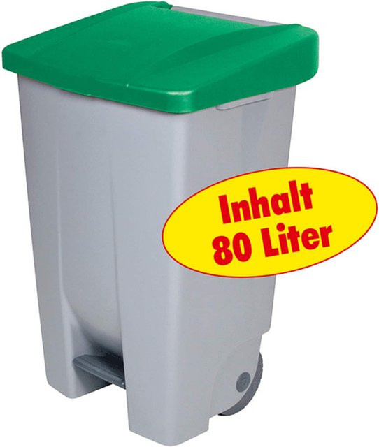 BRB Tret-Abfalleimer 80 Liter, grün - Bild 1