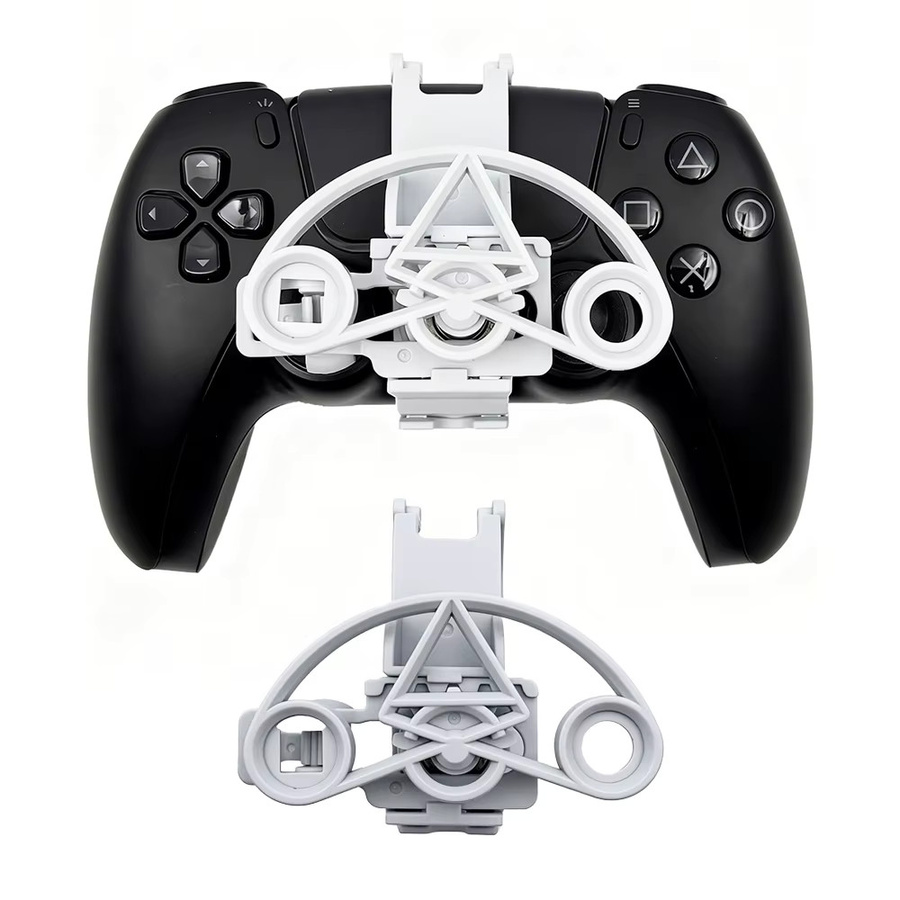 VILCORN Mini Racing Lenkrad Zubehör für PS5 Pro und Slim Controller in Schwarz und Weiß - Bild 4