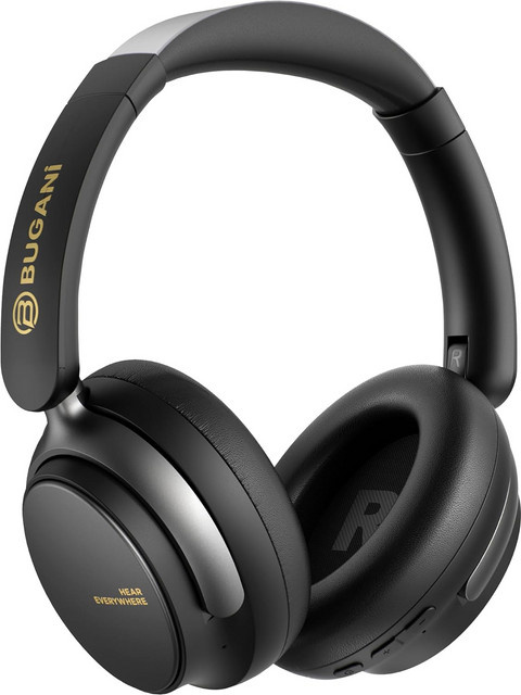 Bugani Space BH01 Bluetooth Over-Ear Freisprecheinrichtung mit ANC und MultiPoint in Schwarz - Bild 1