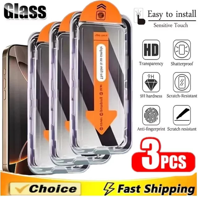 Staubfreies Temperglas mit Ein-Klick-Installation und Staubfreies Kit für Samsung Galaxy S26 S25 Edge S24 S23 Ultra Plus FE, transparent - Bild 1