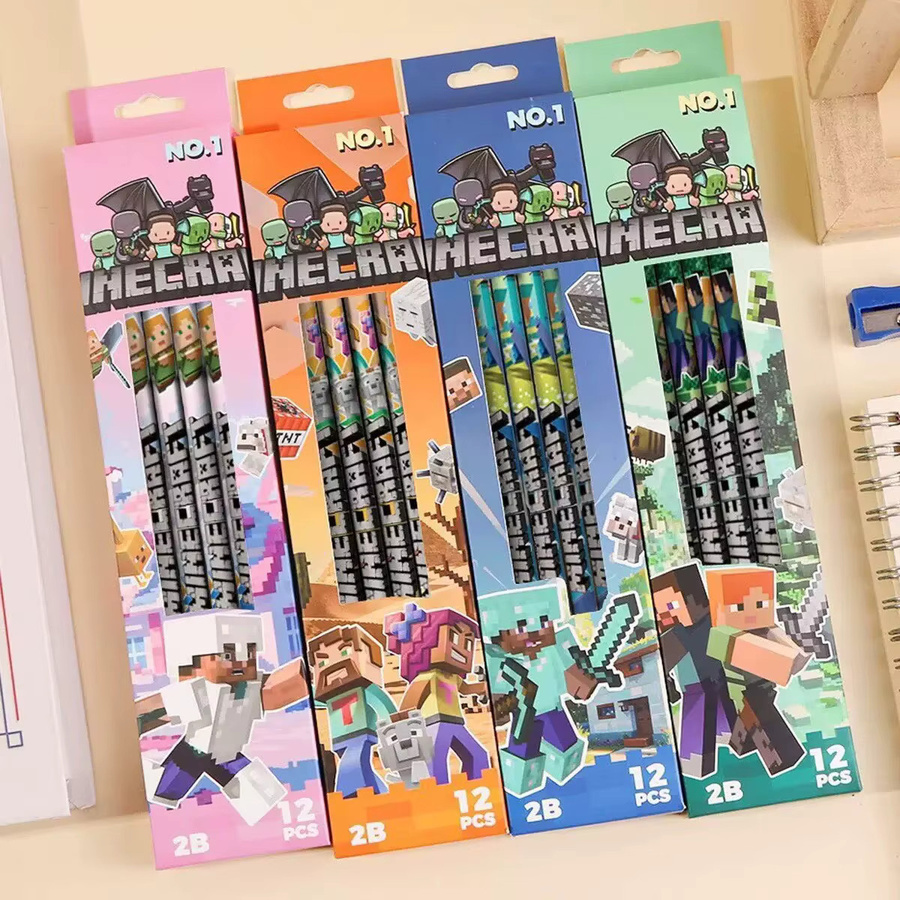 Bandai Minecraft 2B Bleistifte aus Holz in Multicolour für Kinder - Bild 3