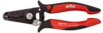 Wiha Abisolierzange Electronic Z 49 7 03 in Rot für Drähte 0,4 bis 1,3 mm (AWG 26 - 16), Länge: 165 mm - Bild 1
