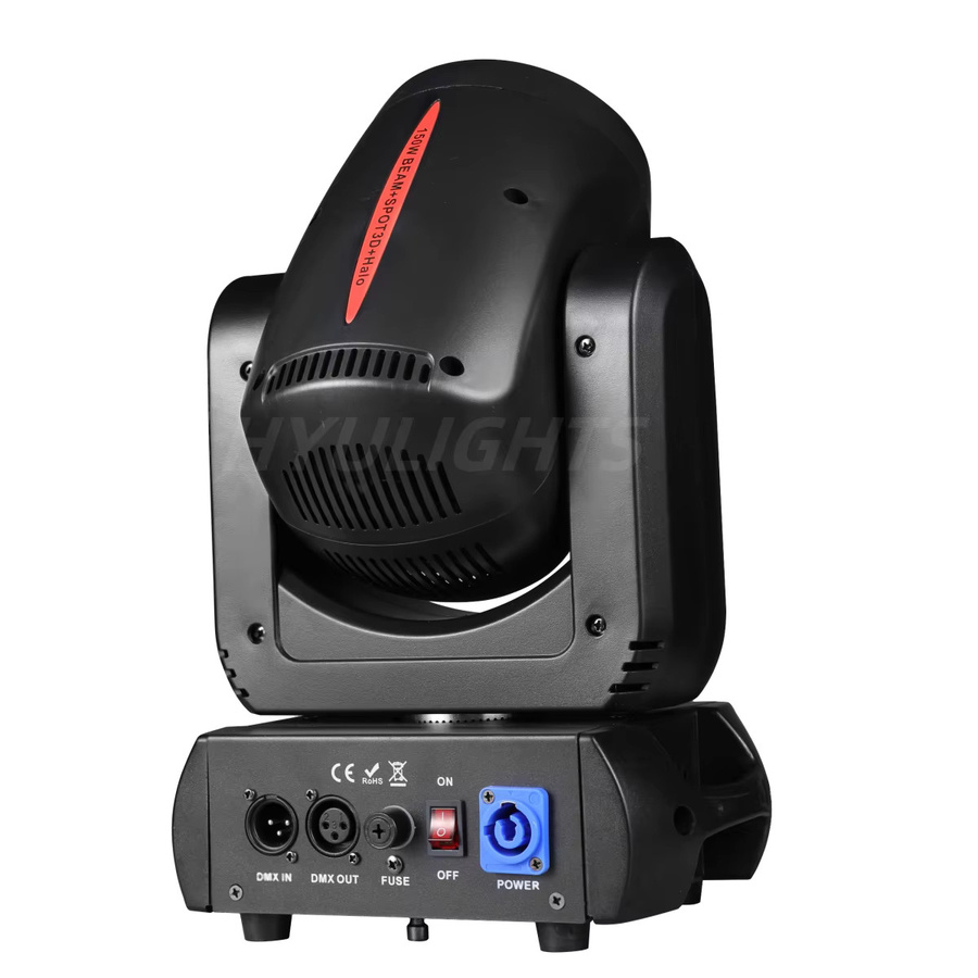 HYULIGHTS 180W LED Moving Head 3D Beam Spot Light Wash mit 18 rotierenden Prismen, RGB Effekt, Schwarz - Bild 2