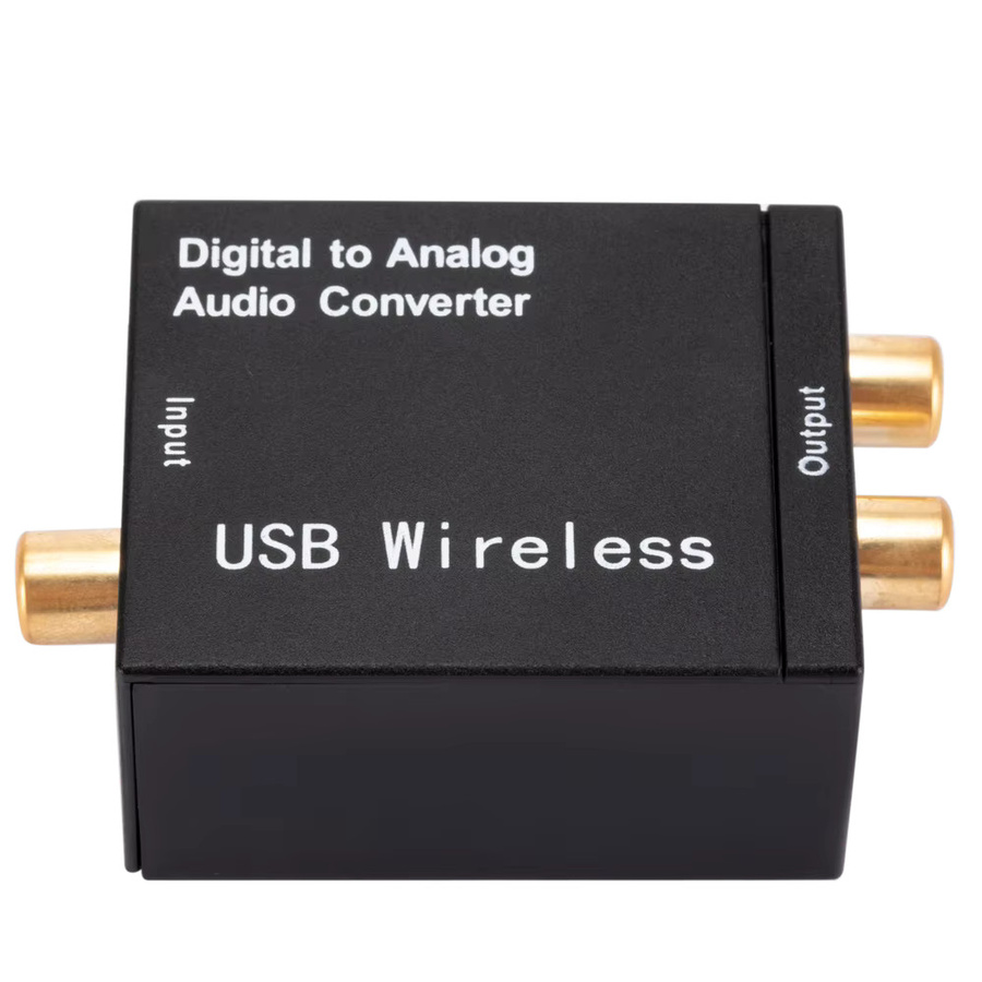 PzzPss Digital-Analog-Audio-Konverter mit Bluetooth, optischem Toslink- und Koaxial-Eingang zu RCA R/L Audio-Decoder SPDIF DAC in Schwarz - Bild 3