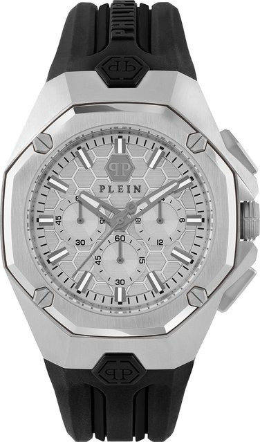 Philipp Plein Chronograph, Herrenuhr, Edelstahl, Quarz, 45 mm, Grau - Bild 1