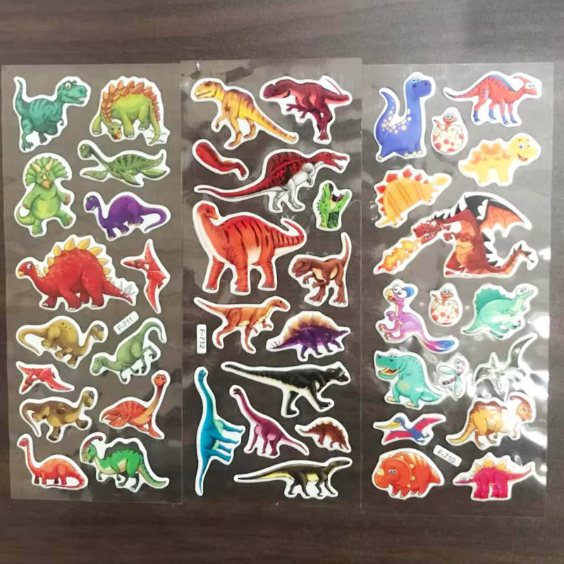 TMZ 3D Dinosaurier Aufkleber, wiederverwendbare Cartoon Schreibwaren für Schule und Büro, Mehrfarbig - Bild 2